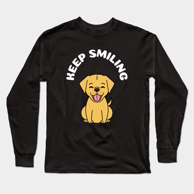Keep Smiling, Dog Long Sleeve T-Shirt by MONMON-75